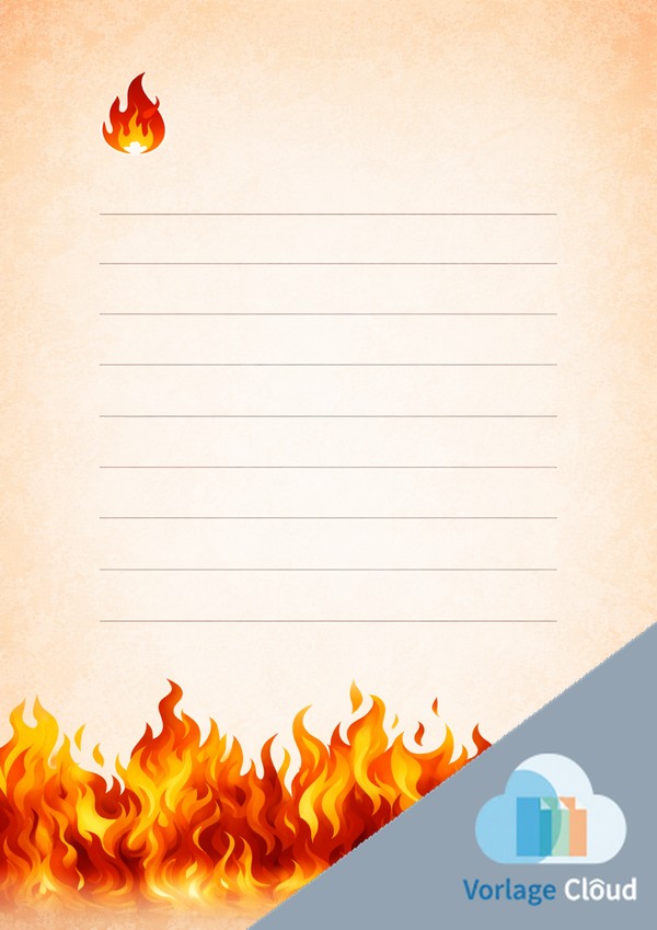 Feuer Deckblatt Ausdrucken