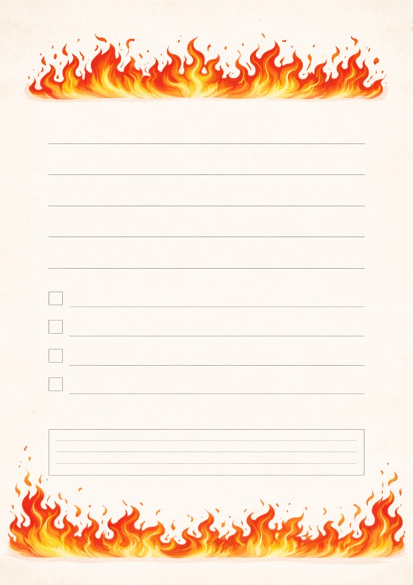 feuer deckblatt zum ausladen