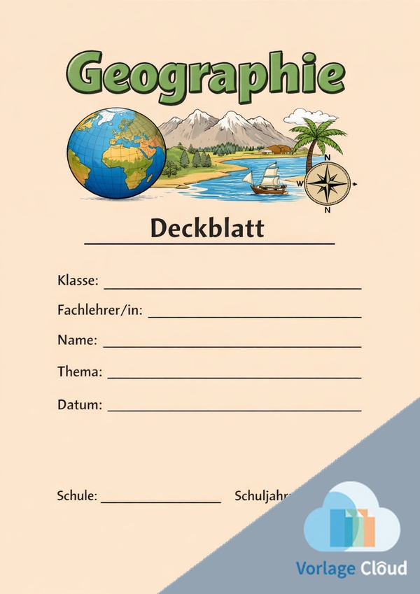 geographie deckblatt ausdrucken pdf