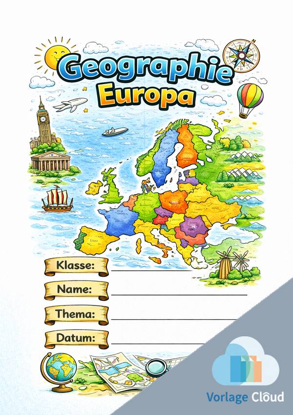 geographie deckblatt ausdrucken