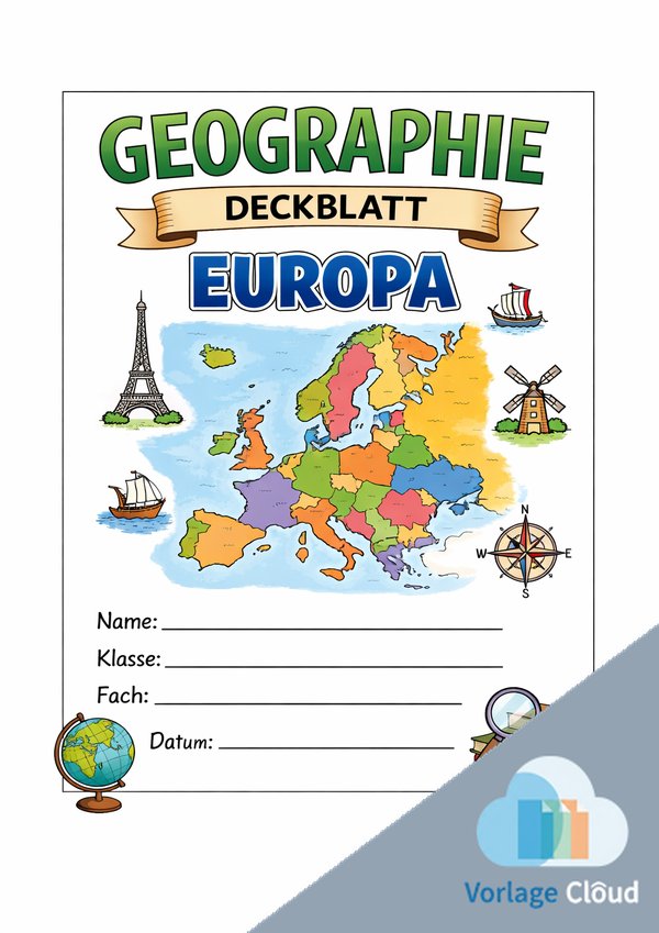 geographie deckblatt zum ausdrucken