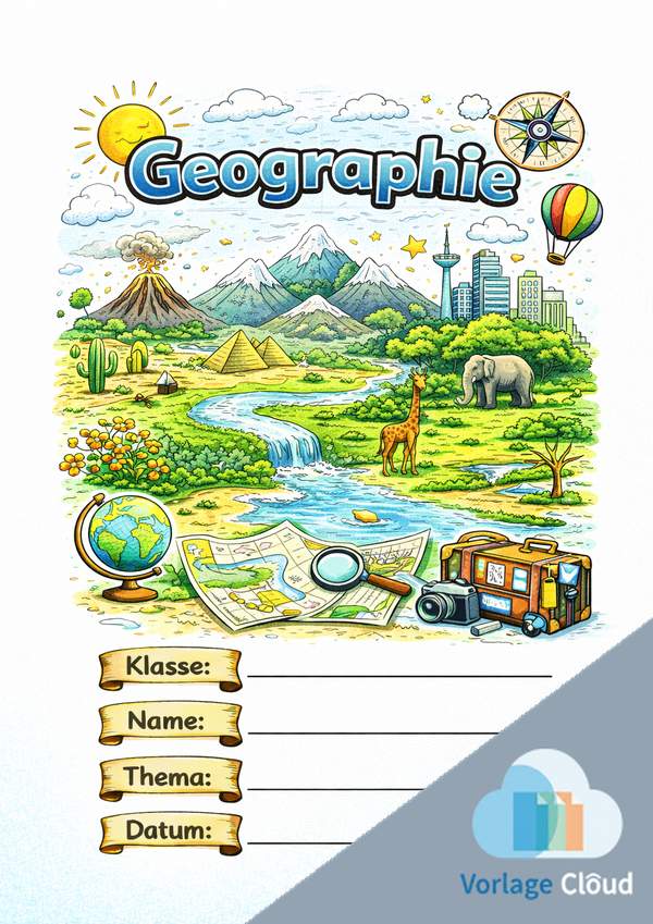 geographie deckblätter ausdrucken