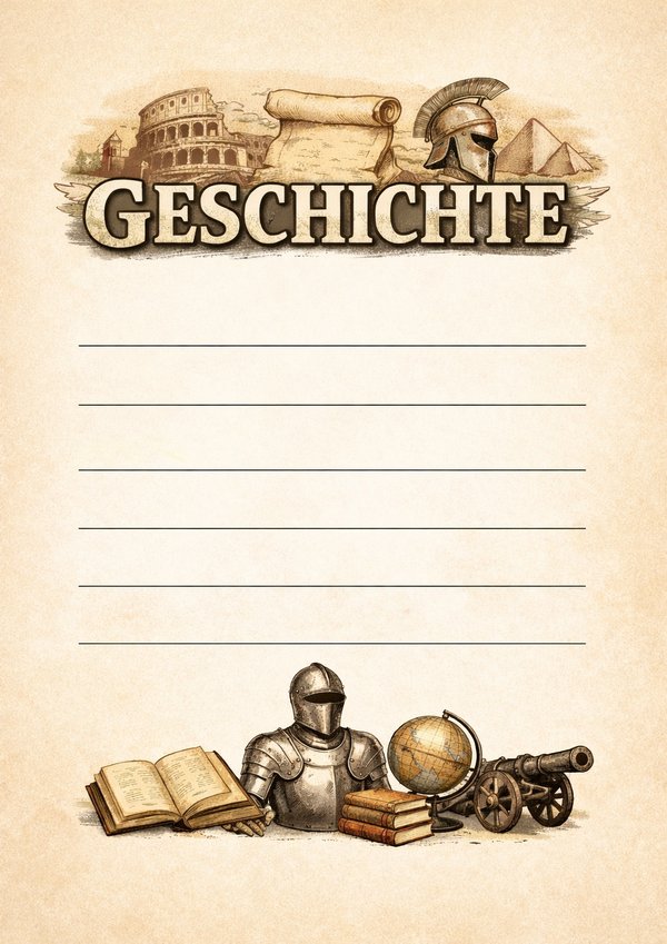 geschichte deckblatt ausdrucken