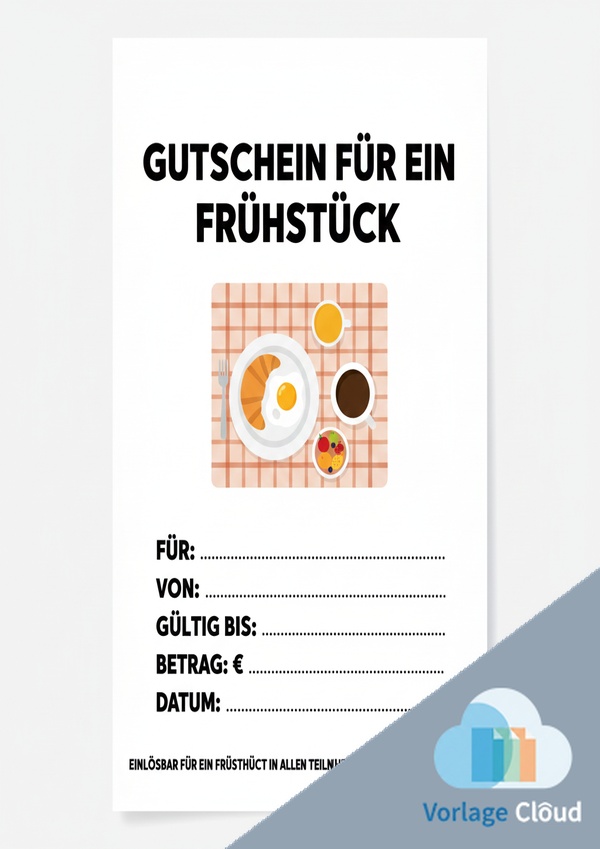 gutschein für ein frühstück vorlage pdf