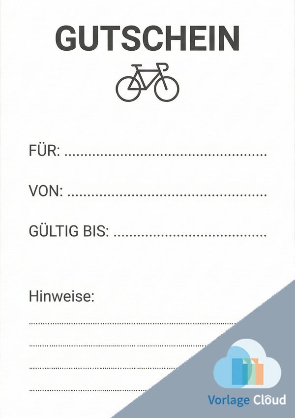 gutschein für fahrrad gratis