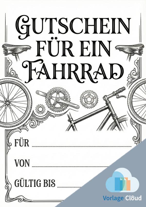 gutschein für fahrrad