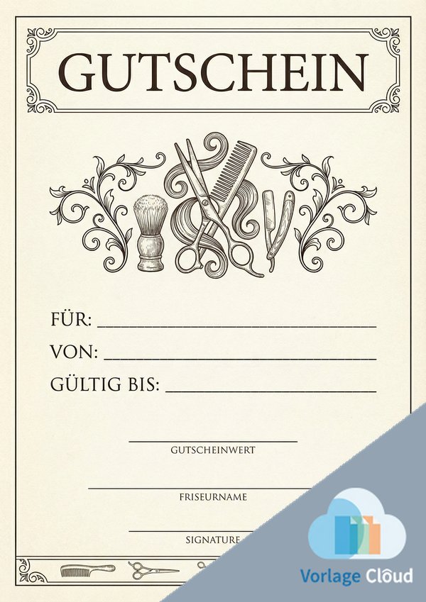 gutschein für friseur vorlage für ausdruck