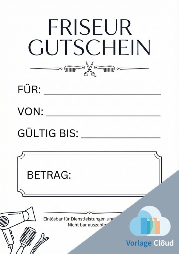 gutschein für friseur vorlage kostenlos