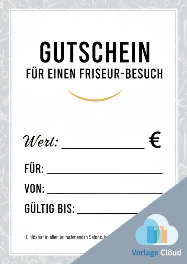 gutschein für friseur vorlage
