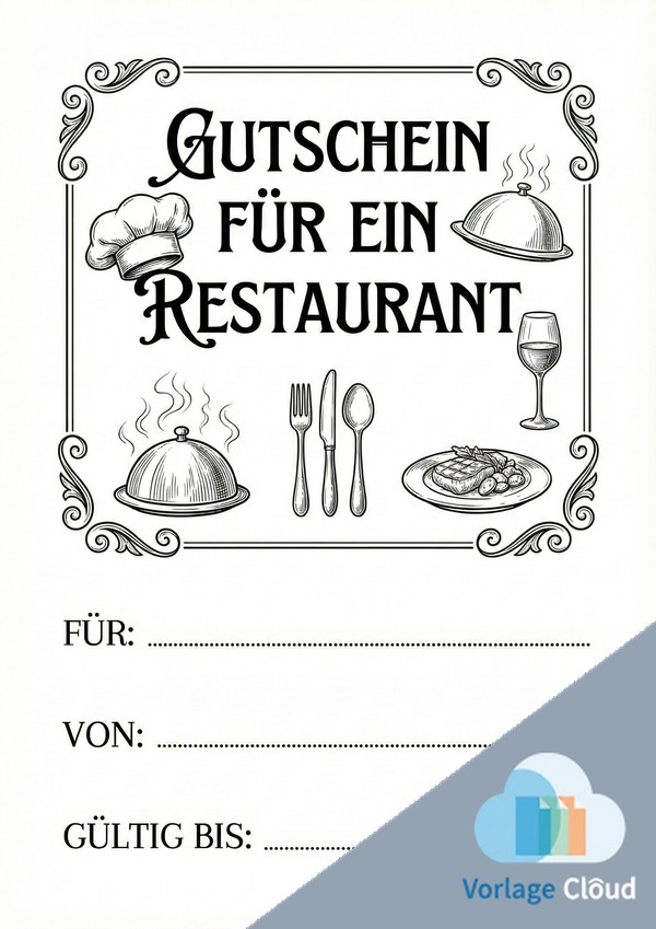 gutschein für restaurant vorlage gratis