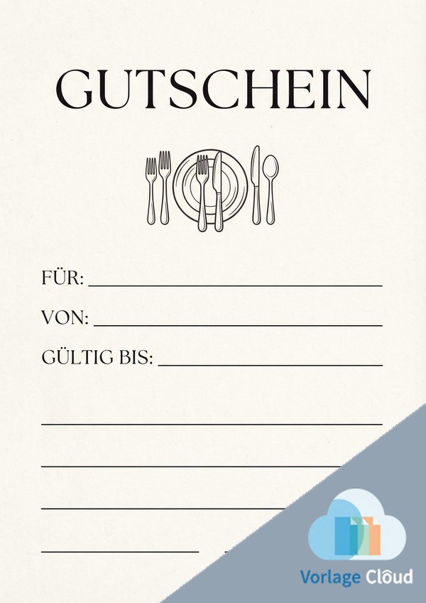 gutschein für restaurant vorlage kostenlos