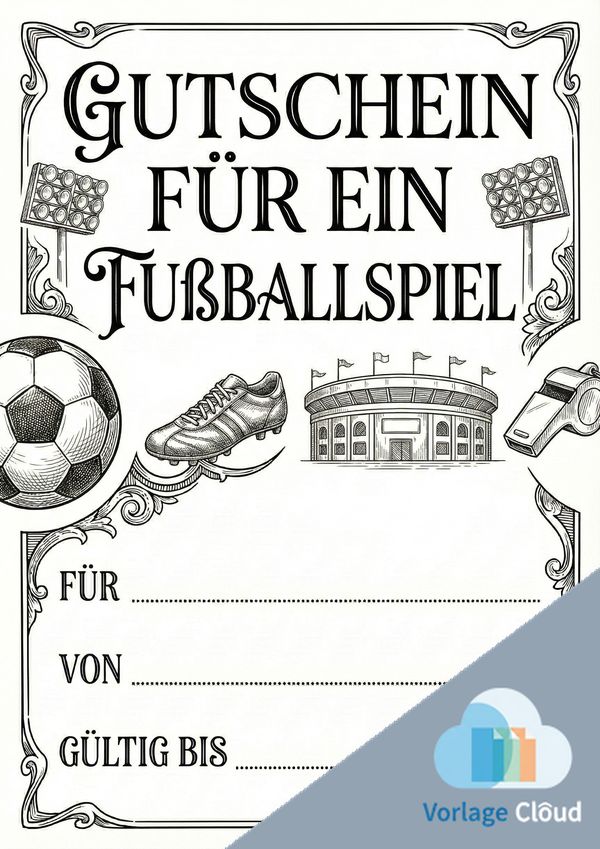 gutschein fussballspiel vorlage zum ausdrucken kostenlos