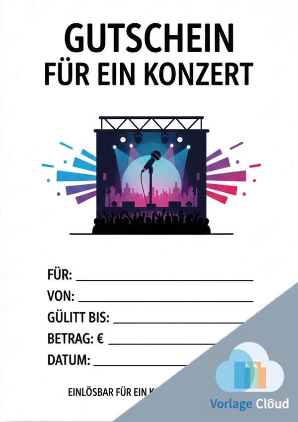 gutschein konzert vorlage pdf