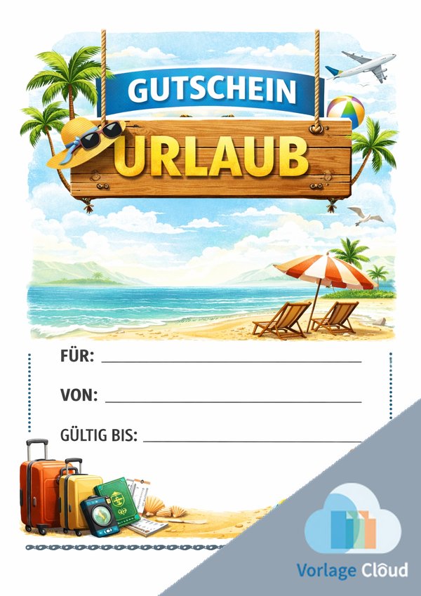 gutschein urlaub vorlage kostenlos