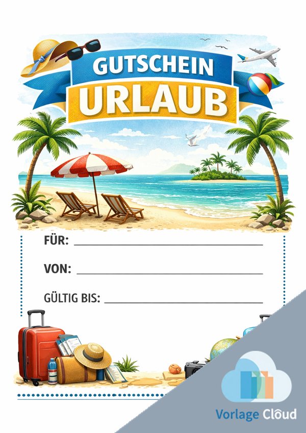 gutschein urlaub vorlage