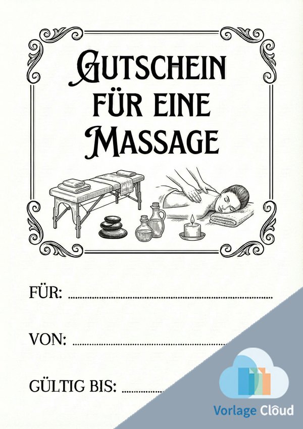 gutschein vorlage für massage für ausdruck kostenlos