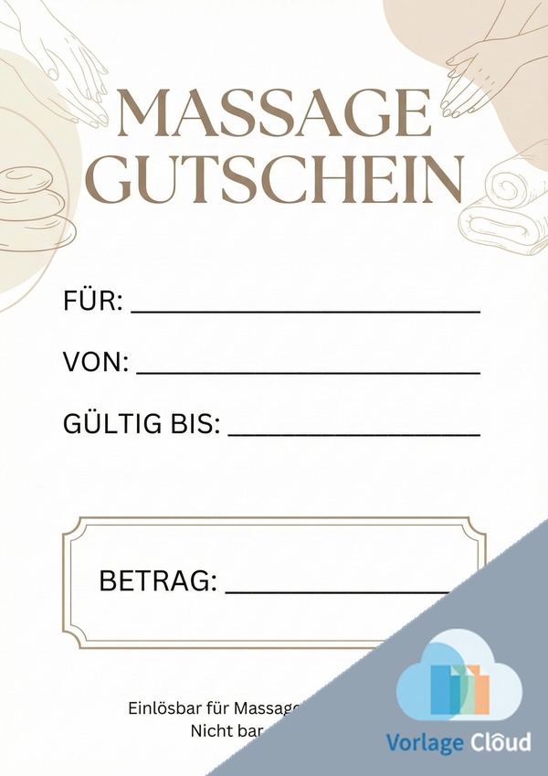 gutschein vorlage für massage zum ausdrucken kostenlos