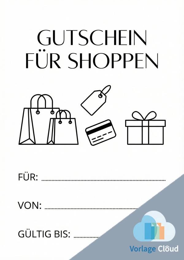 gutschein vorlage shoppen kostenlos