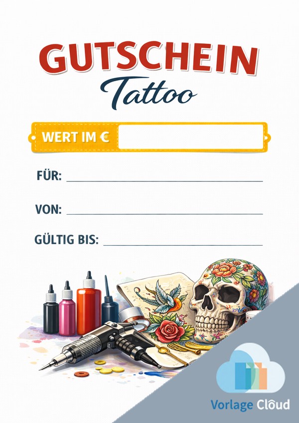 gutschein vorlage tattoo zum ausdrucken