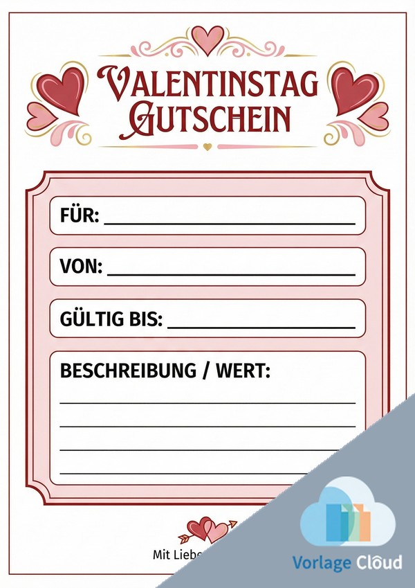gutschein vorlage valentinstag gratis