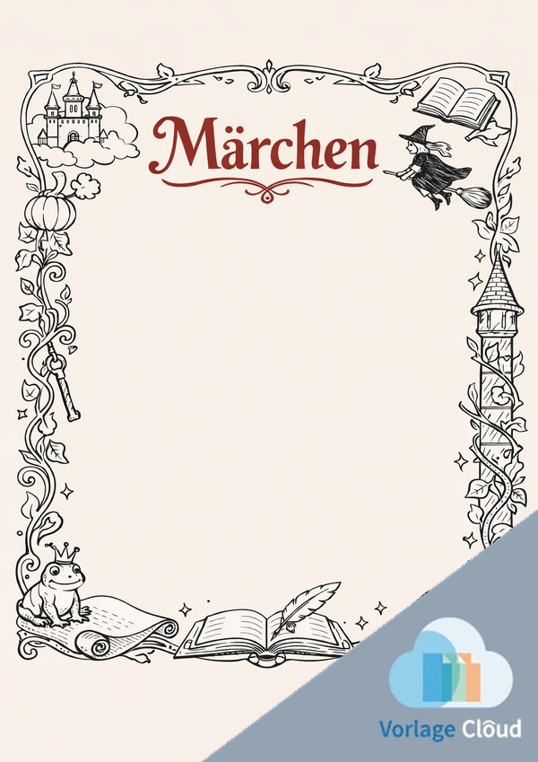 Märchen Deckblatt Vorlage Wm
