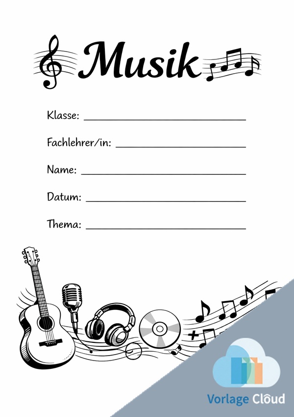 musik deckblatt ausdrucken kostenlos