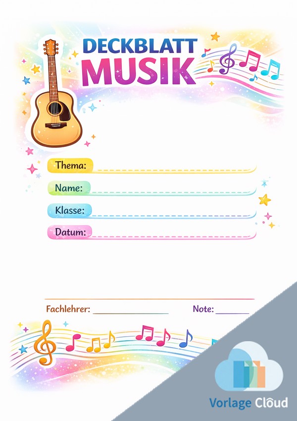 musik deckblatt ideen