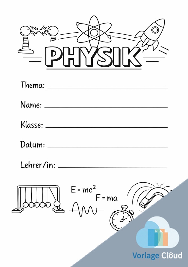 physik deckblatt