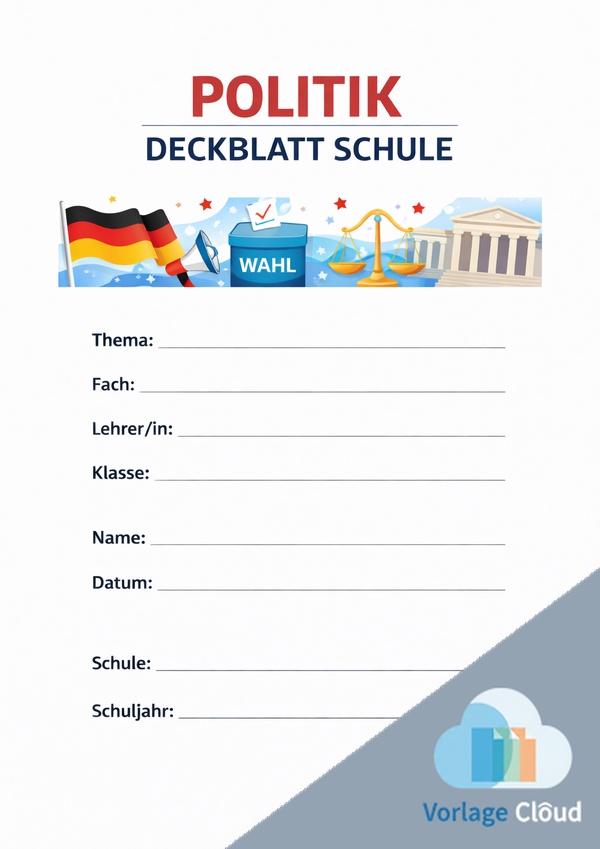 politik deckblatt zum ausdrucken