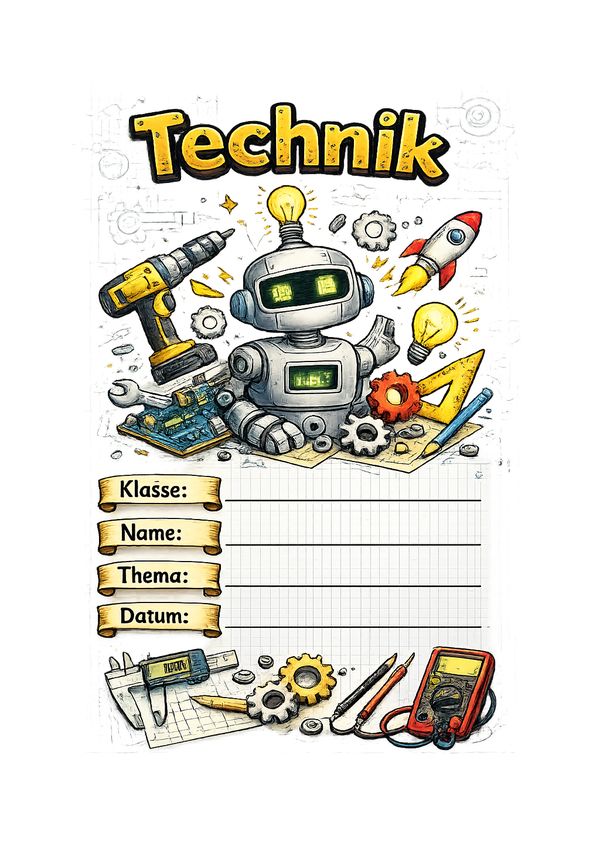 technik deckblat zum ausdrucken