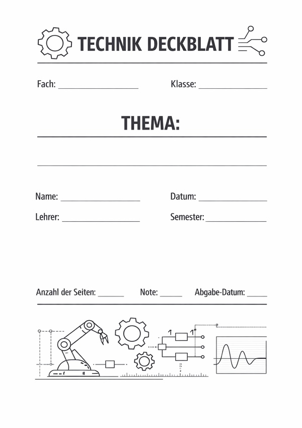 technik deckblätter