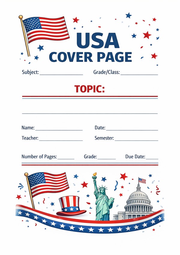 usa deckblatt kostenlos