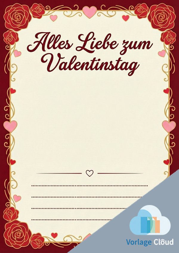 valentinstag grusskarte pdf