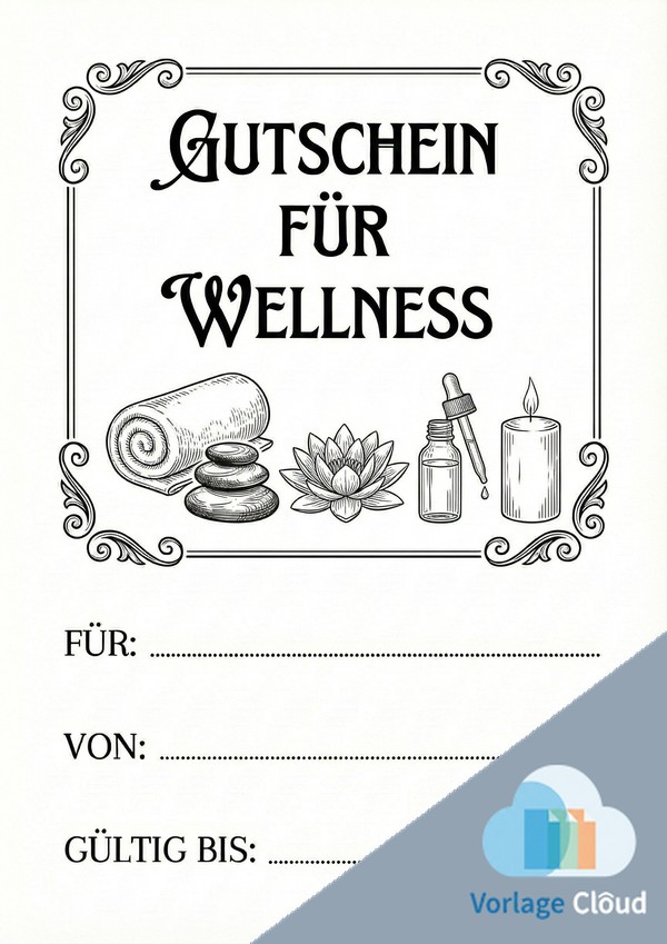 vorlage gutschein wellness gratis