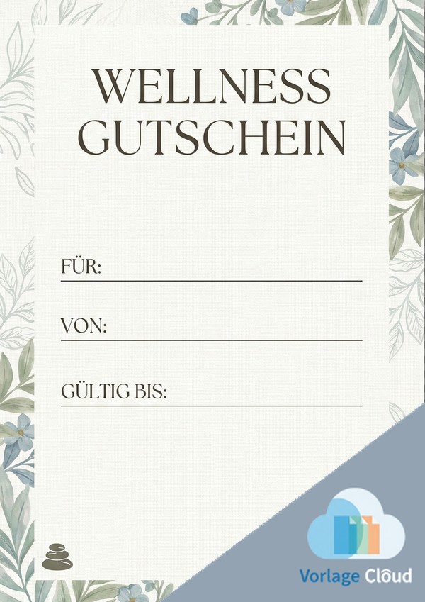 vorlage gutschein wellness zum ausdrucken