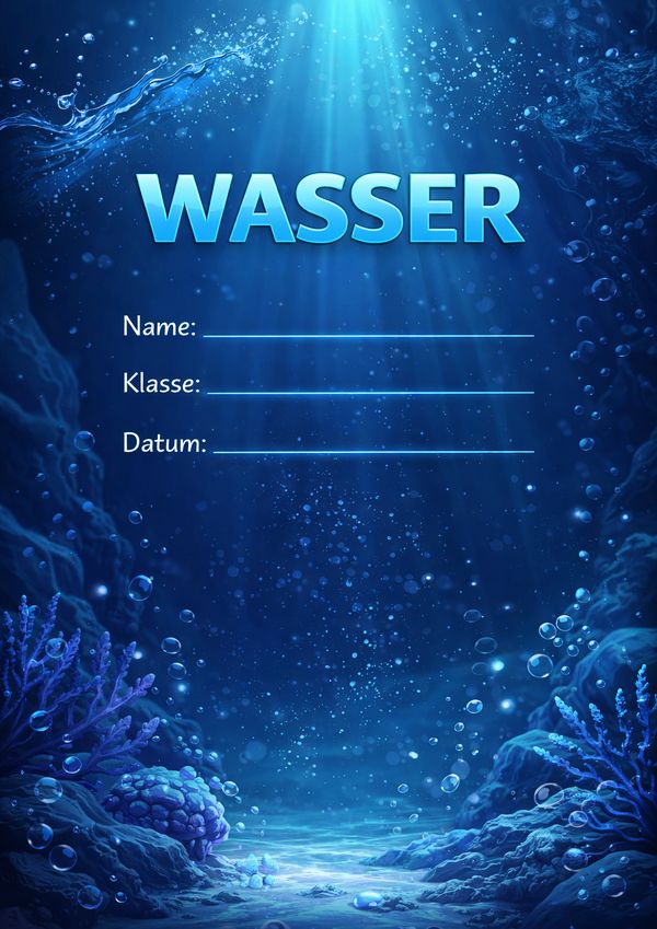 wasser deckblatt zum ausdrucken