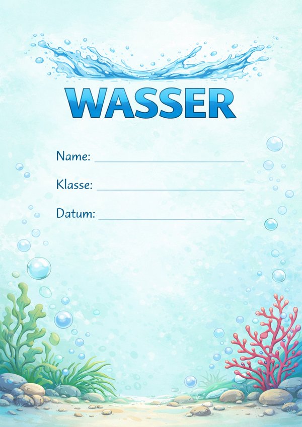 wasser deckblatter ausdrucken