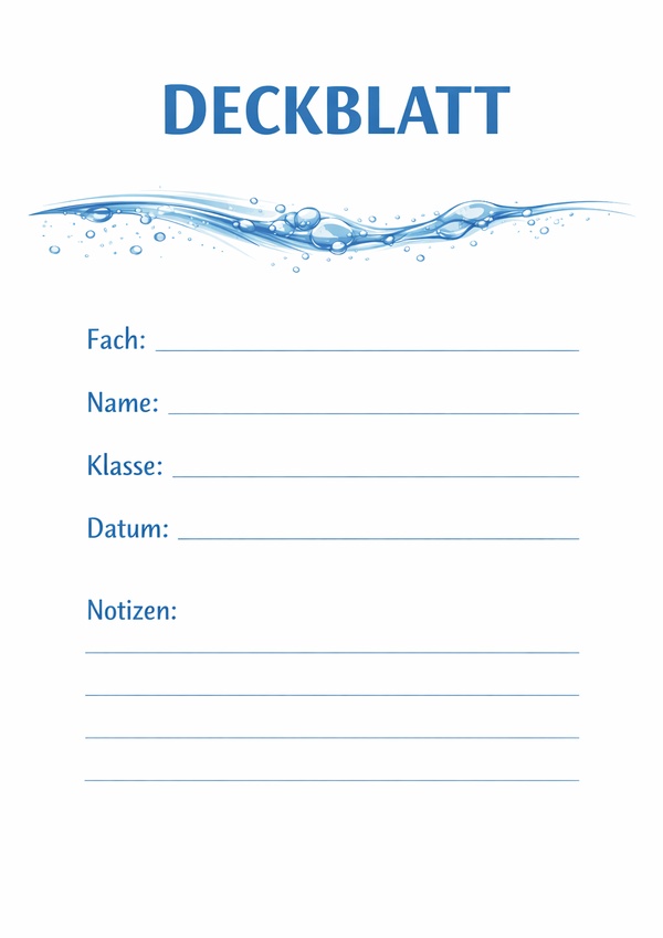 wasser deckblätter