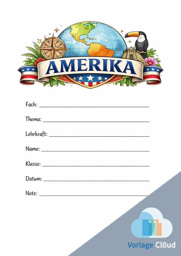 amerika deckblatt ausdrucken