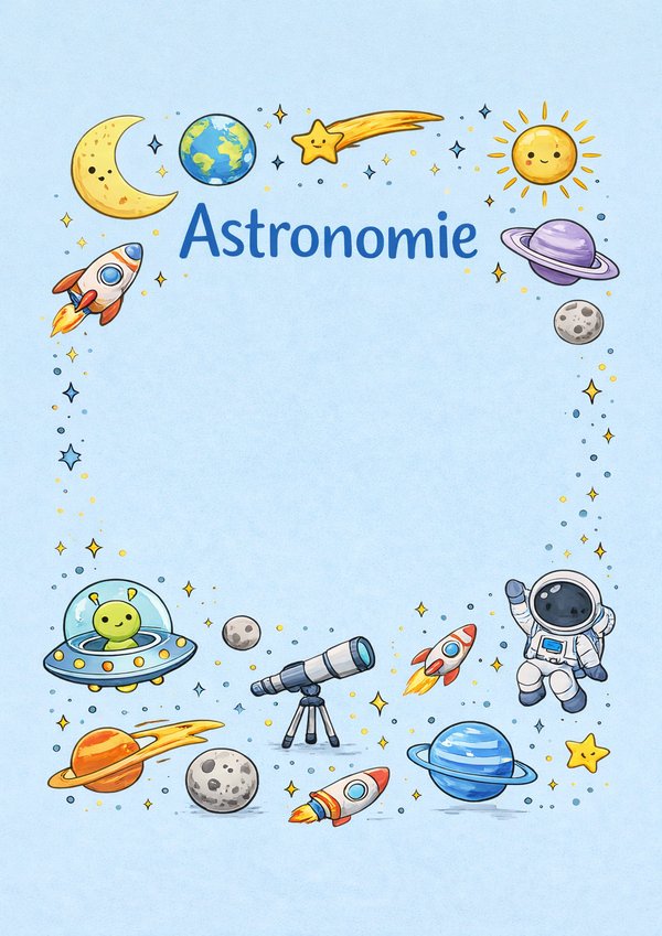 deckblatt astronomie für ausdrucken