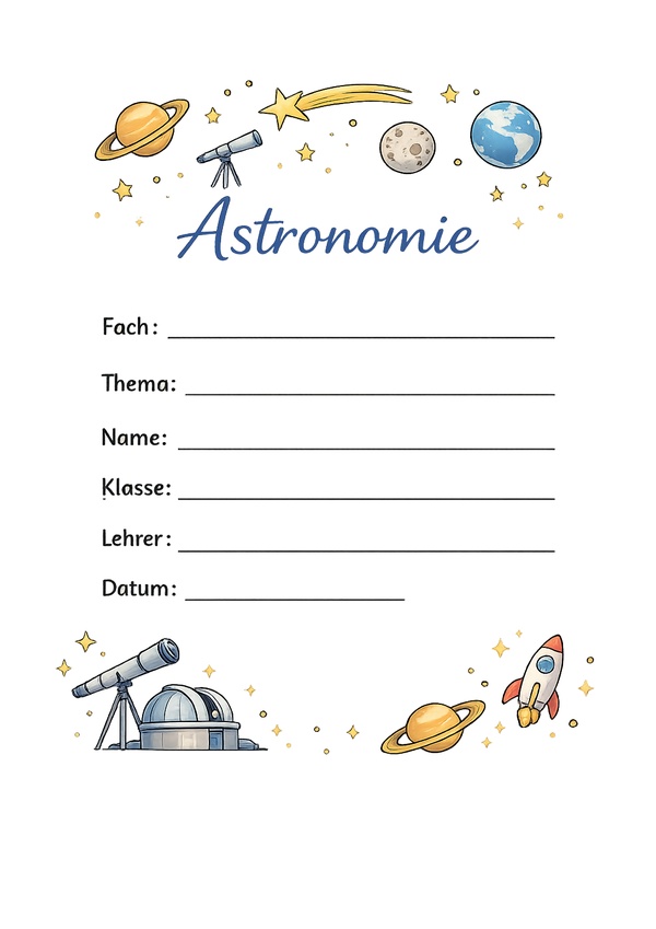 deckblatt astronomie