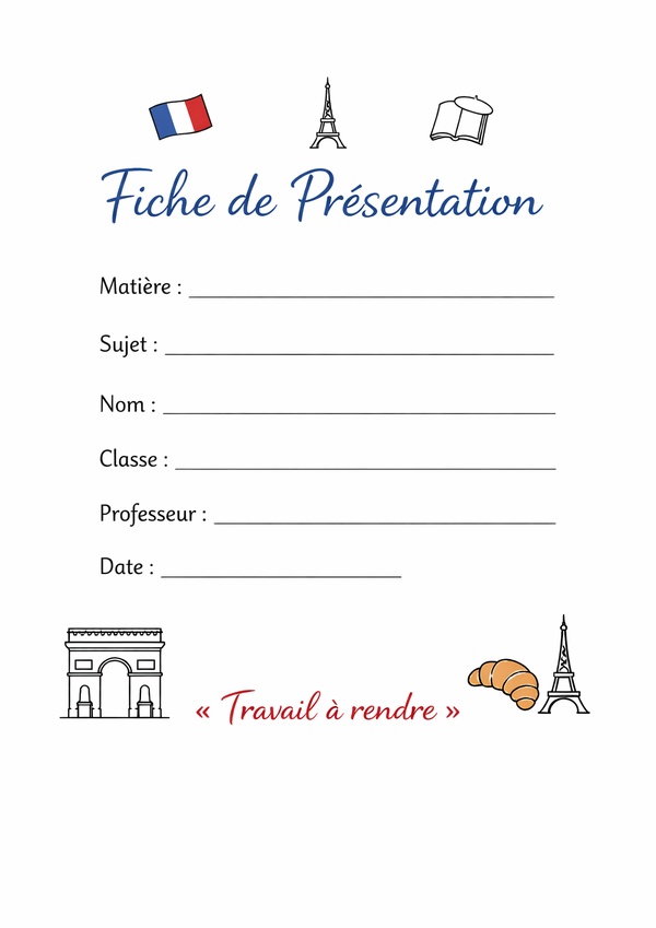 deckblatt französisch ausdrucken