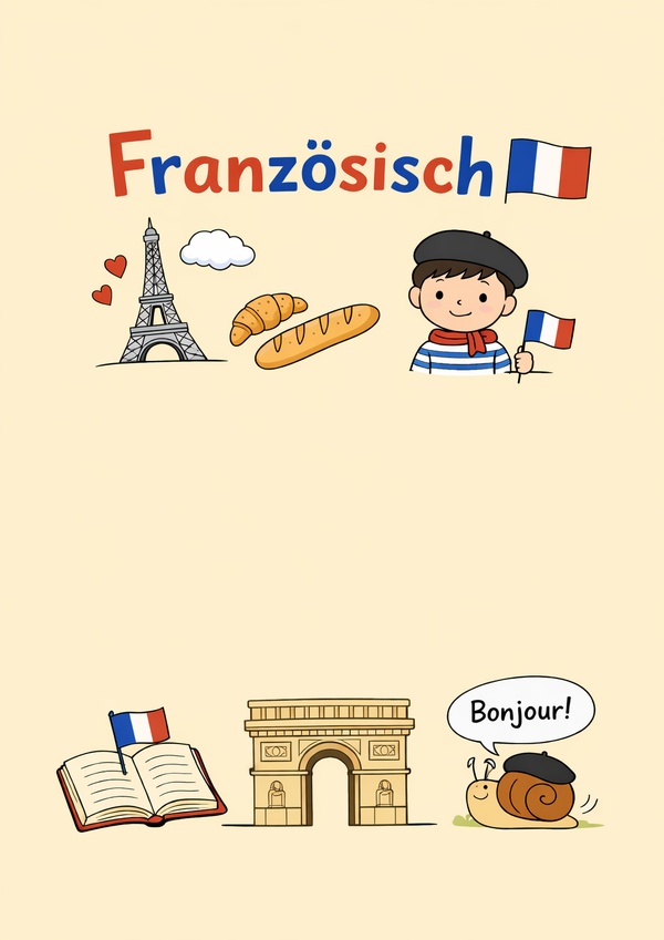deckblatt französisch grundschule zum ausdricken
