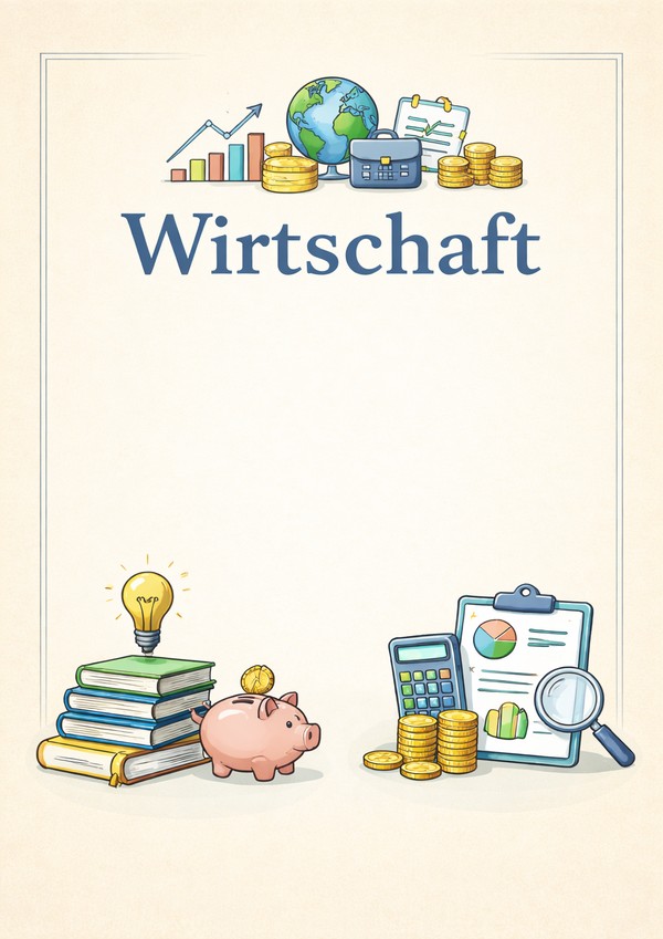 deckblatt für wirtschaft