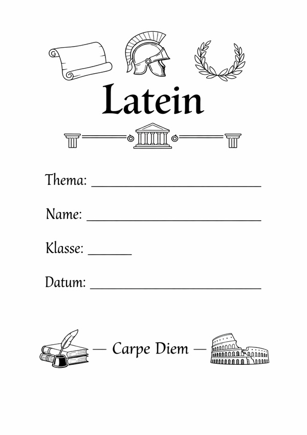 deckblatt latein
