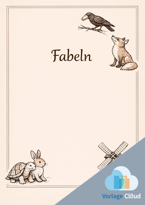 deutsch fabeln deckblatt ausdrucken