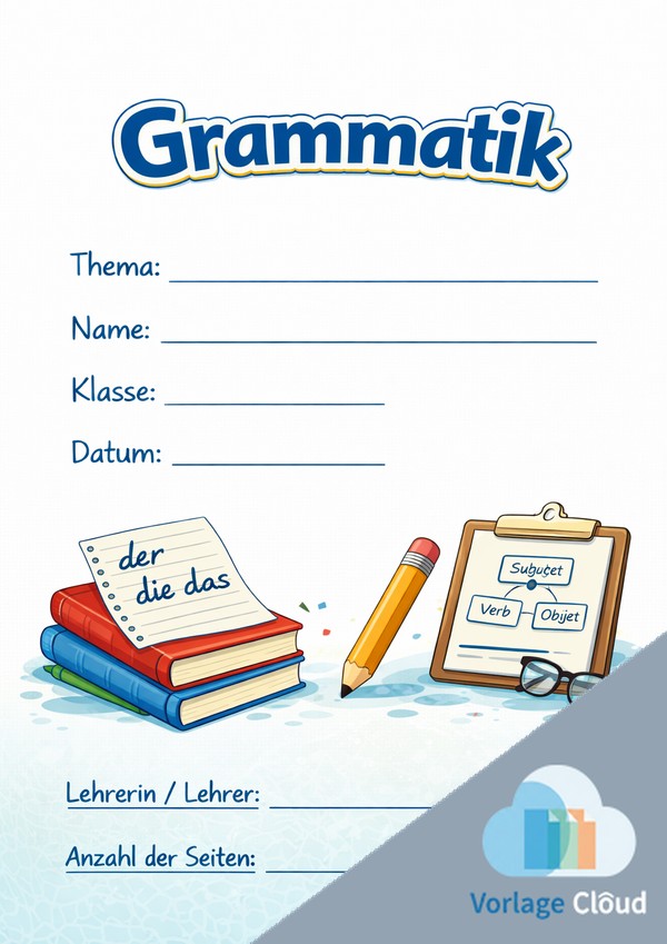 grammatik deckblatt zum auslanden