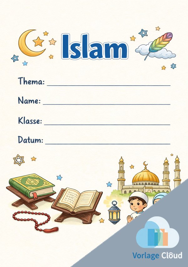 islam deckblatt ausdrucken