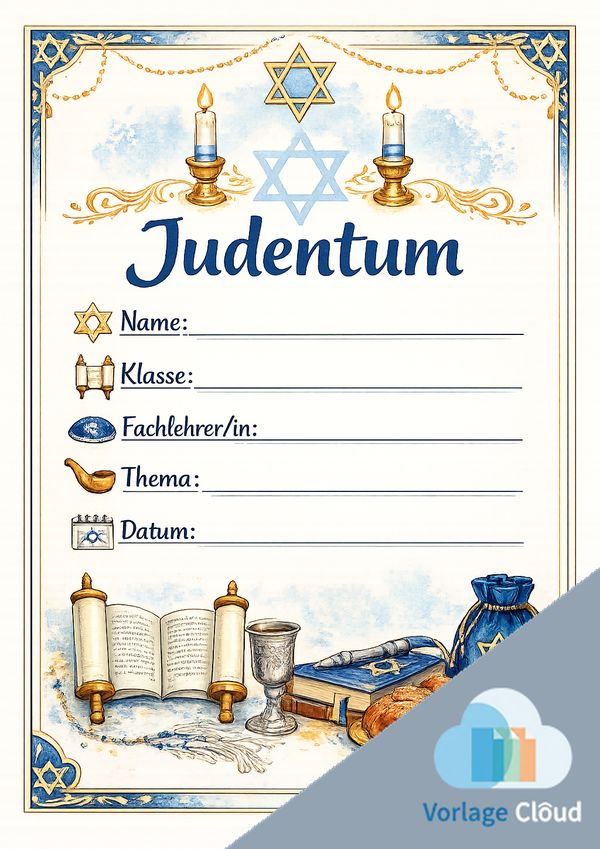 judentum deckblatt