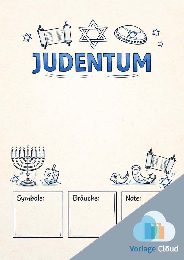 judentum deckblätter zum ausdrucken